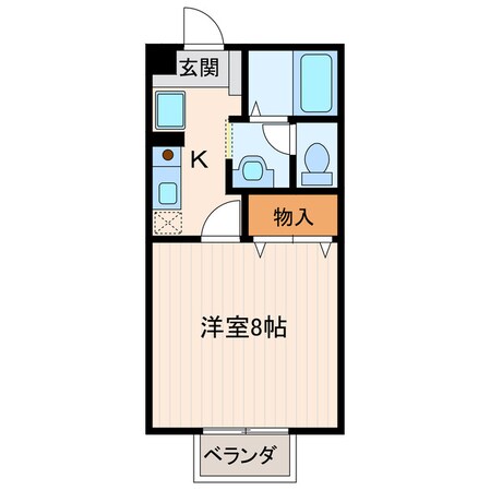 長谷西 徒歩2分 1階の物件間取画像